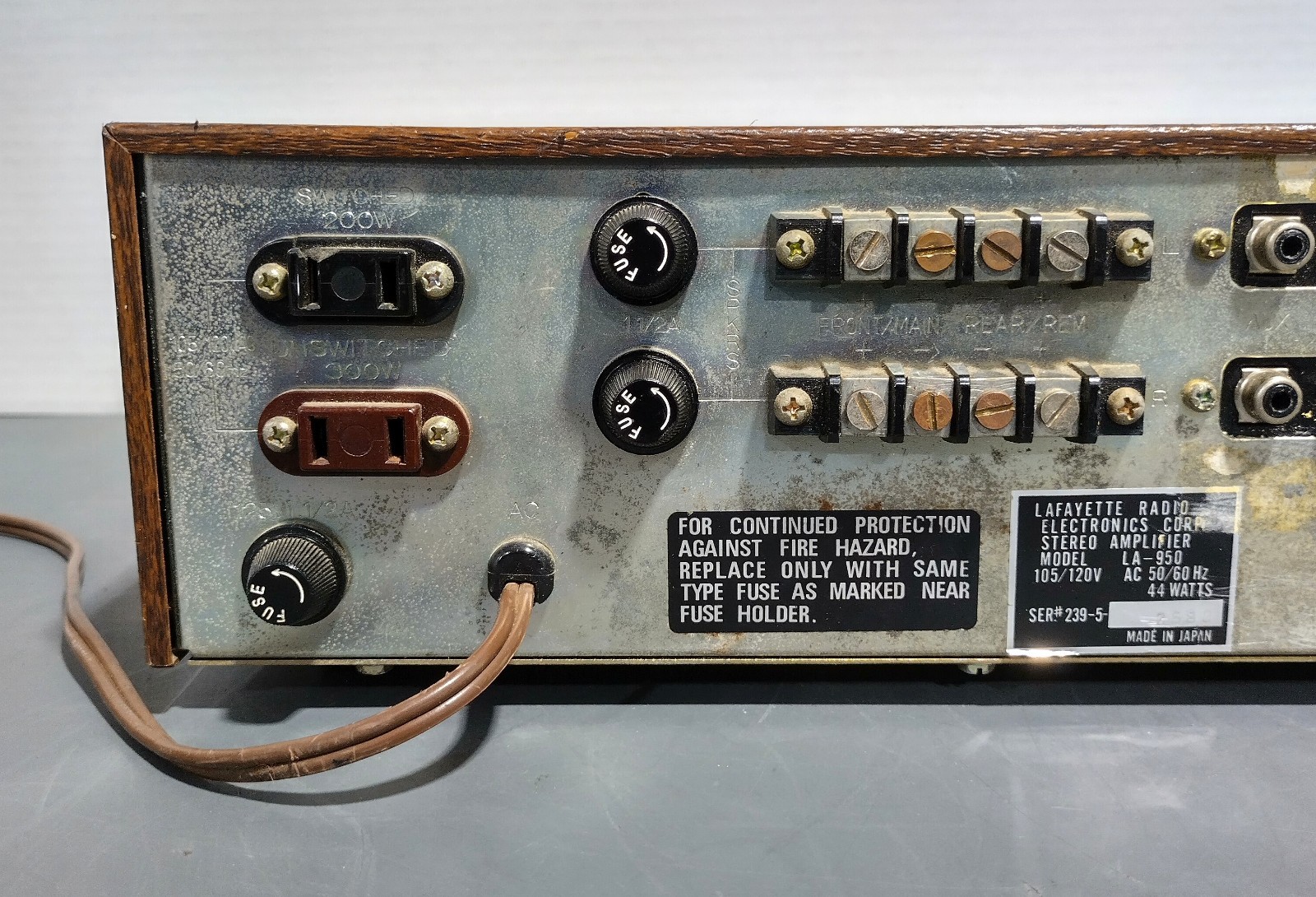 Lafayette LA-950 37.5W Per Channel 8Ω Solid-State Stereo Amplifier Power Tested
