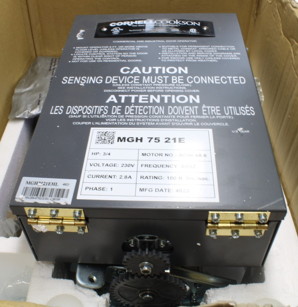 Cornell Cookson Commercial Door Motor 3/4 HP MGH 7521EHL, Open Box