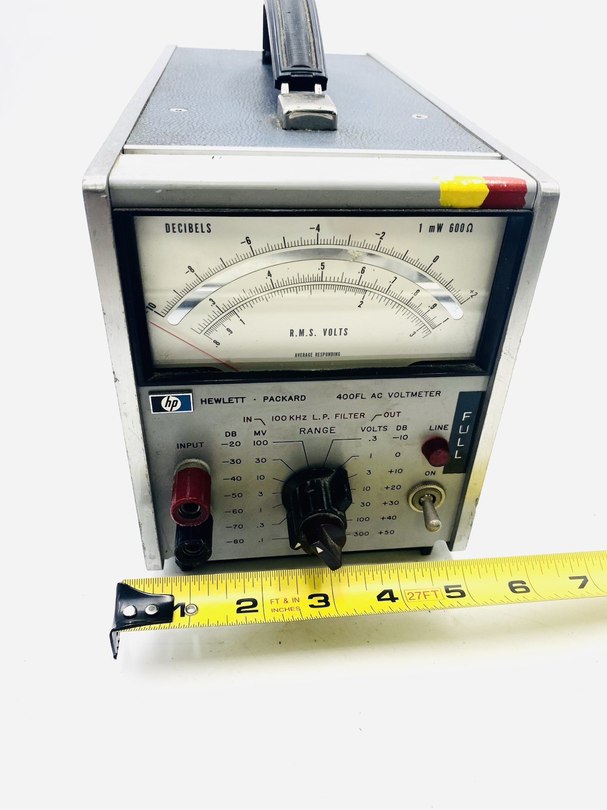 Hewlett Packard HP 400FL AC Voltmeter ***USED, POWERS ON S1 R.A.R.E