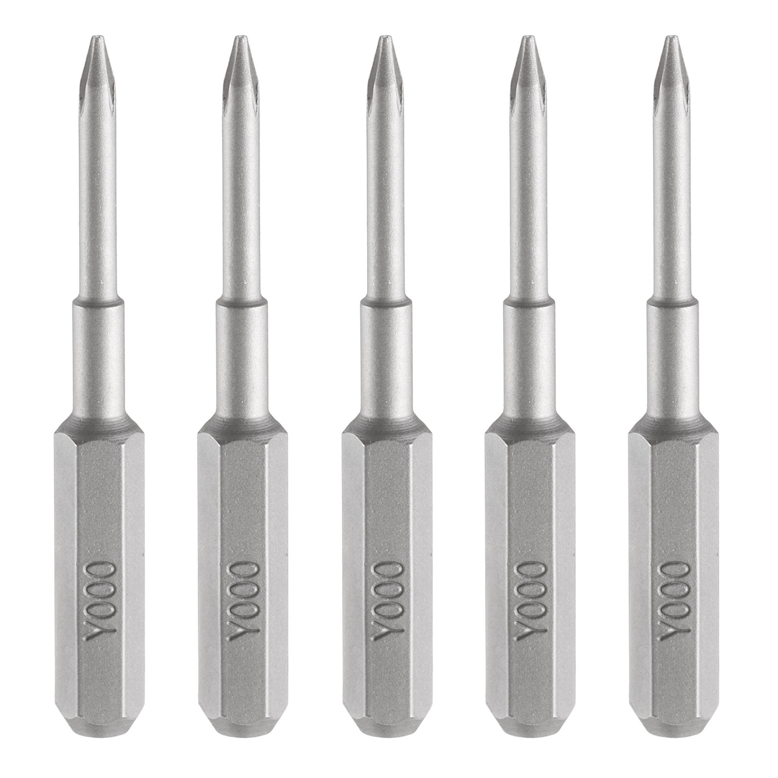 5pcs Y000 Magnetic Y-Shaped Screwdriver Bit 5/32" Hex Shank 35mm Length S2 Steel