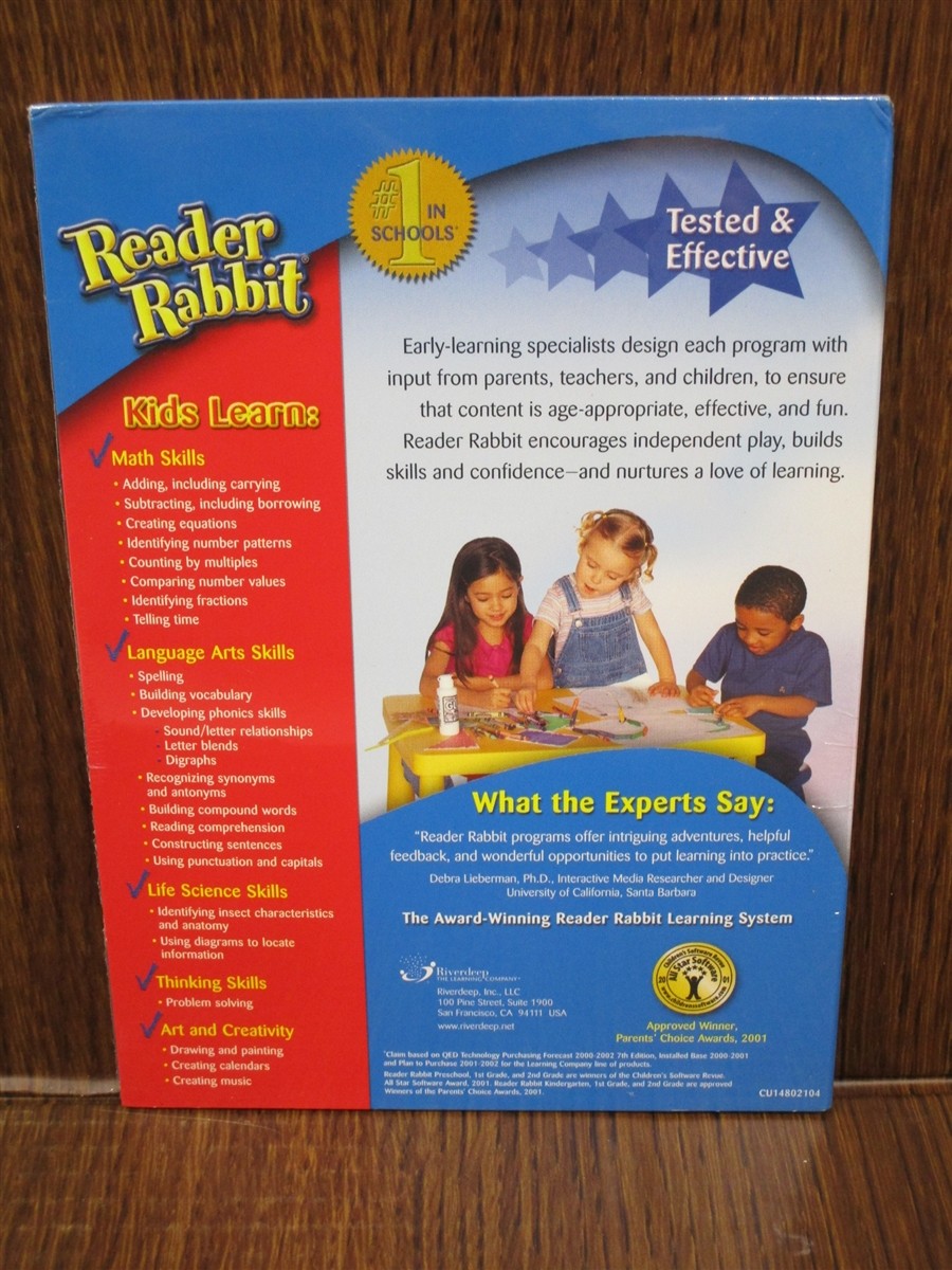 Software PC Reader Rabbit 2nd Grade 2 Math Reading Science Thinking Creativity