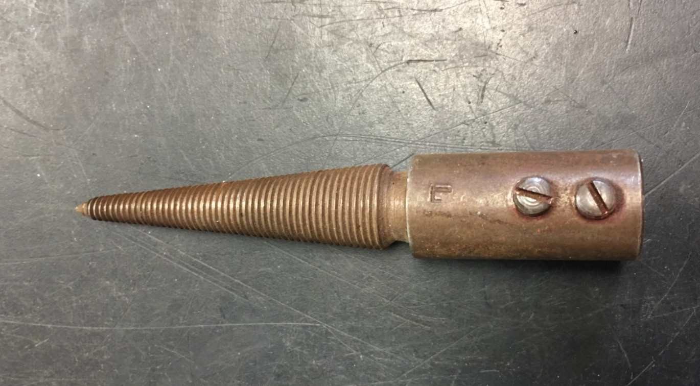 Spindle Tapered LEFT Hand Threaded 1/2" Hole Motor Polishing Tip, 4" LONG