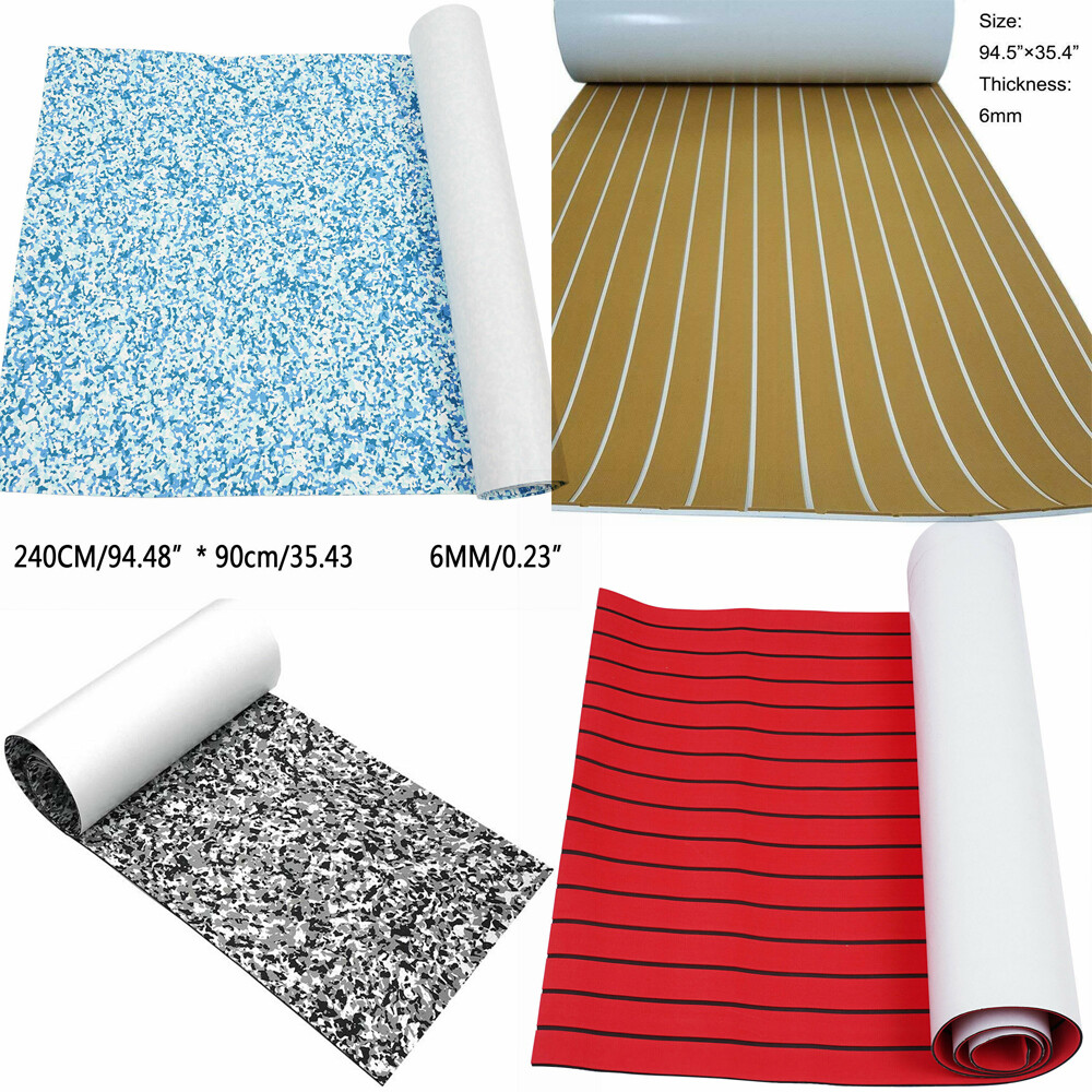 35.4"X94.5" EVA Foam Marine Boat Yacht Faux Teak Flooring Mat Decking Sheet Pad