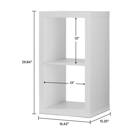 Better Homes and Gardens 2 Cube Storage Organizer, White Texture