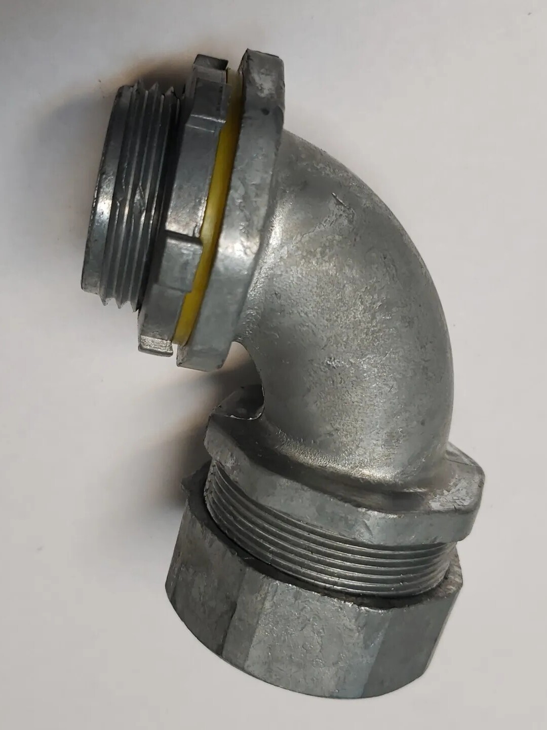 Lot of (5) Peco 1 " inch Liquid Tight  90 Degree Metal Connector. Seal Tite