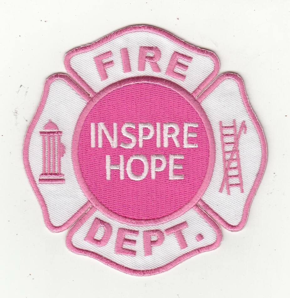 Breast Cancer Awareness Fire Dept Department Inspire Hope Patch (4")