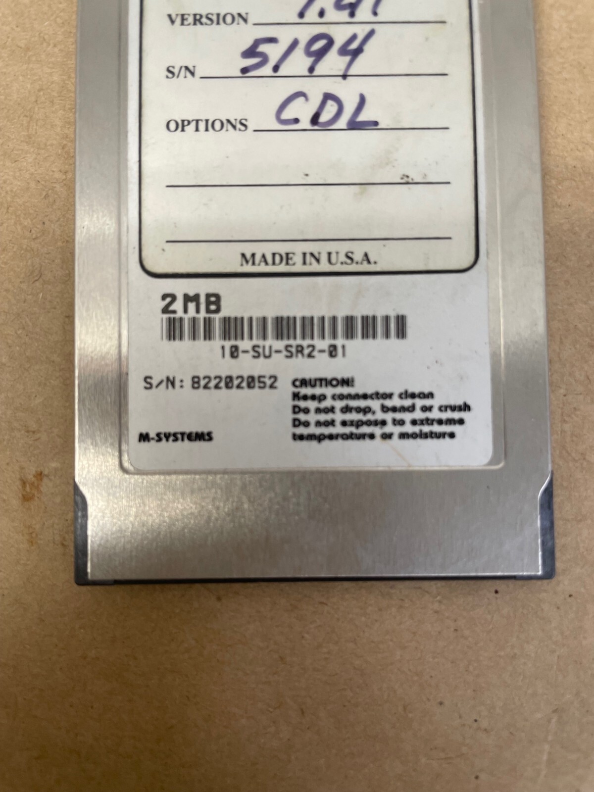 Sunrise Telecom 10-SU-SR2-01 Sunware 2Mb Card