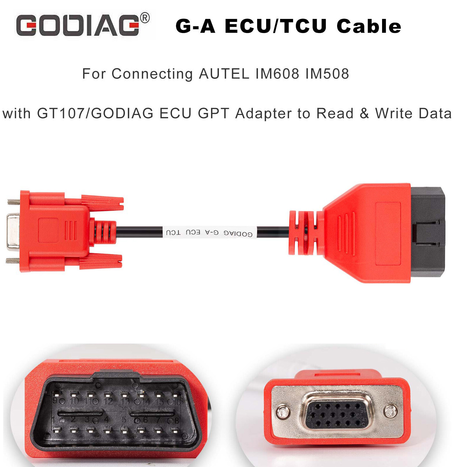 New GODIAG G-A Cable Connect for AUTEL IM608 IM508 with GT107/E-C-U GPT Adapter