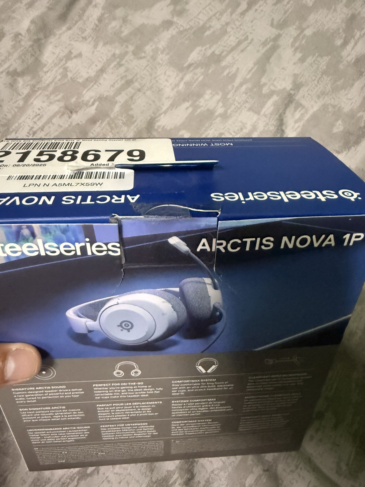 SteelSeries- Arctis Nova 1P Wired Gaming Over-Ear Headset- White ***