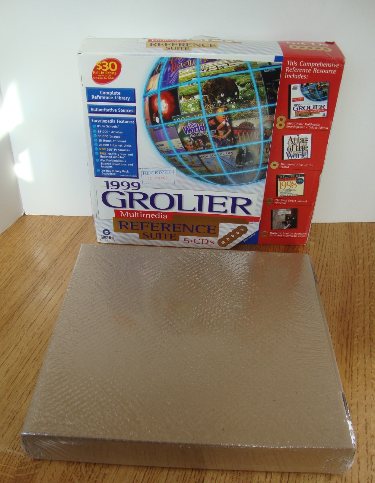 1999 Grolier Multimedia Reference Suite - Open Box Contents Factory Sealed