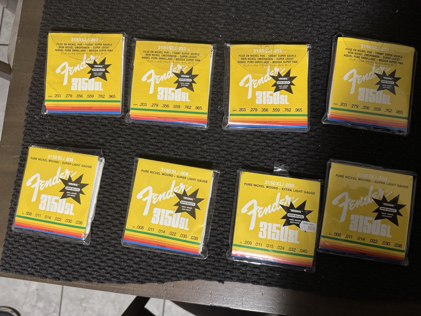 Fender Guitar String Sets,, Lot Of 8