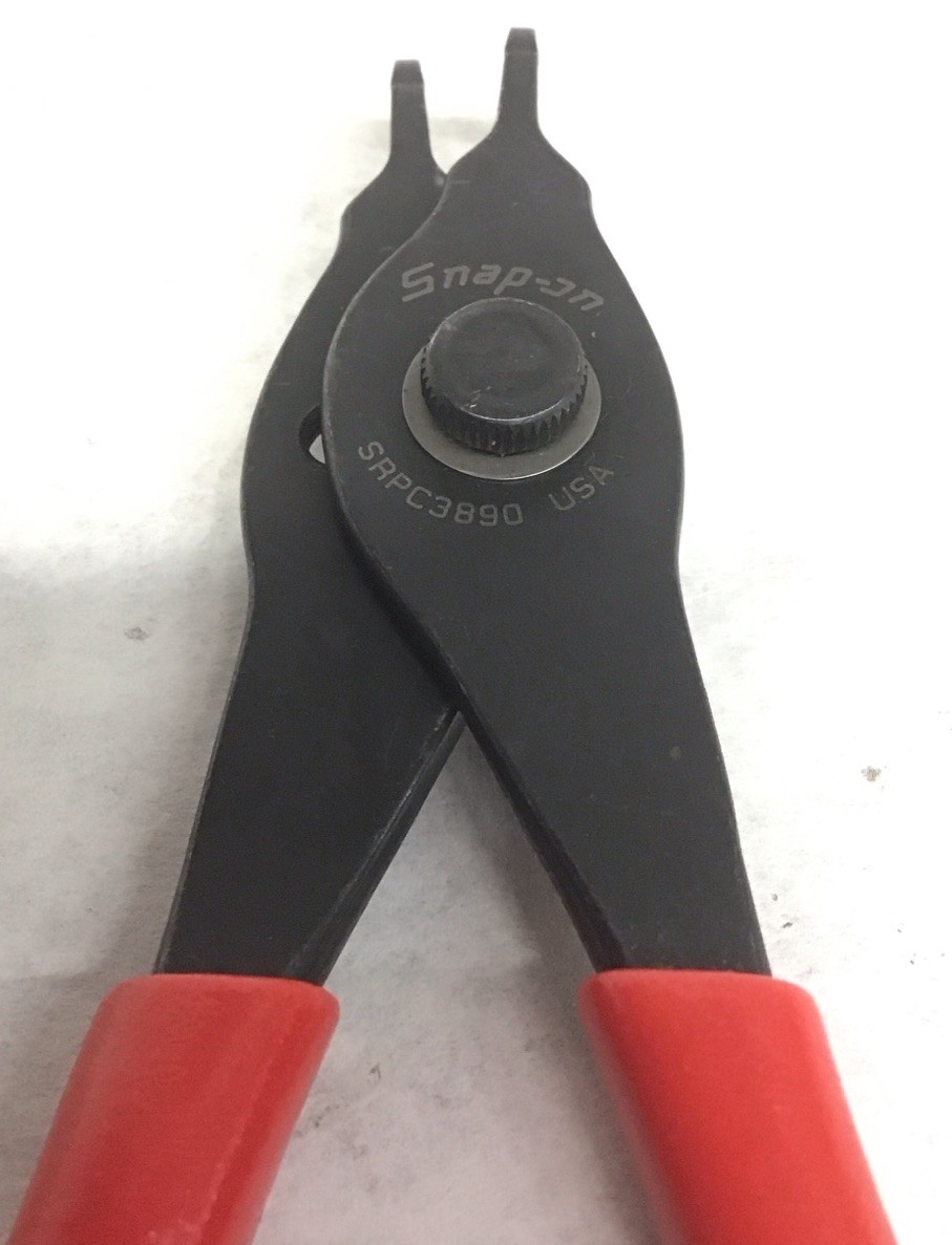 Snap On Tools Convertible 90°/.038" Fixed Tip Retaining Ring Pliers SRPC3890
