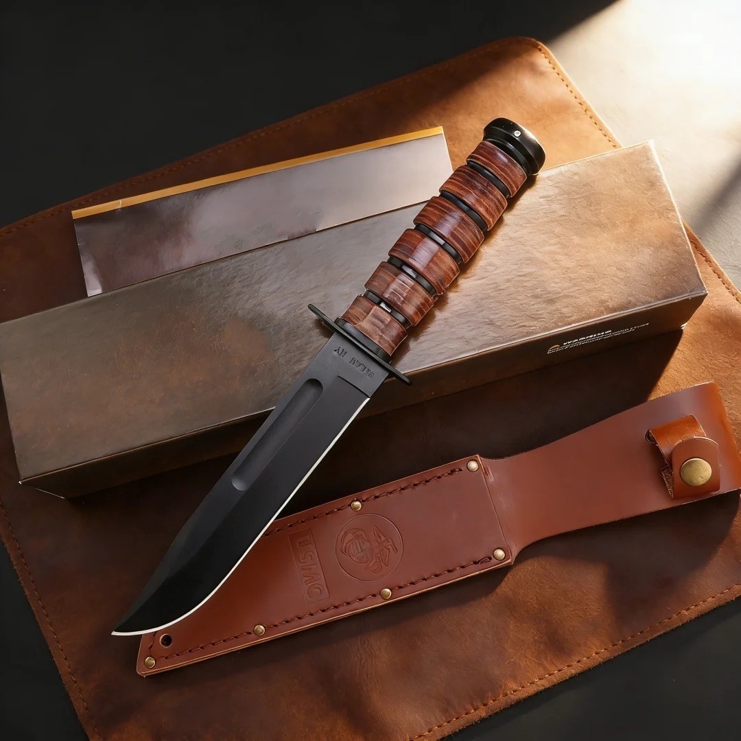 Tactical Combat Survival Marine USMC Knife 1095 Steel Blade Army Field Fighting