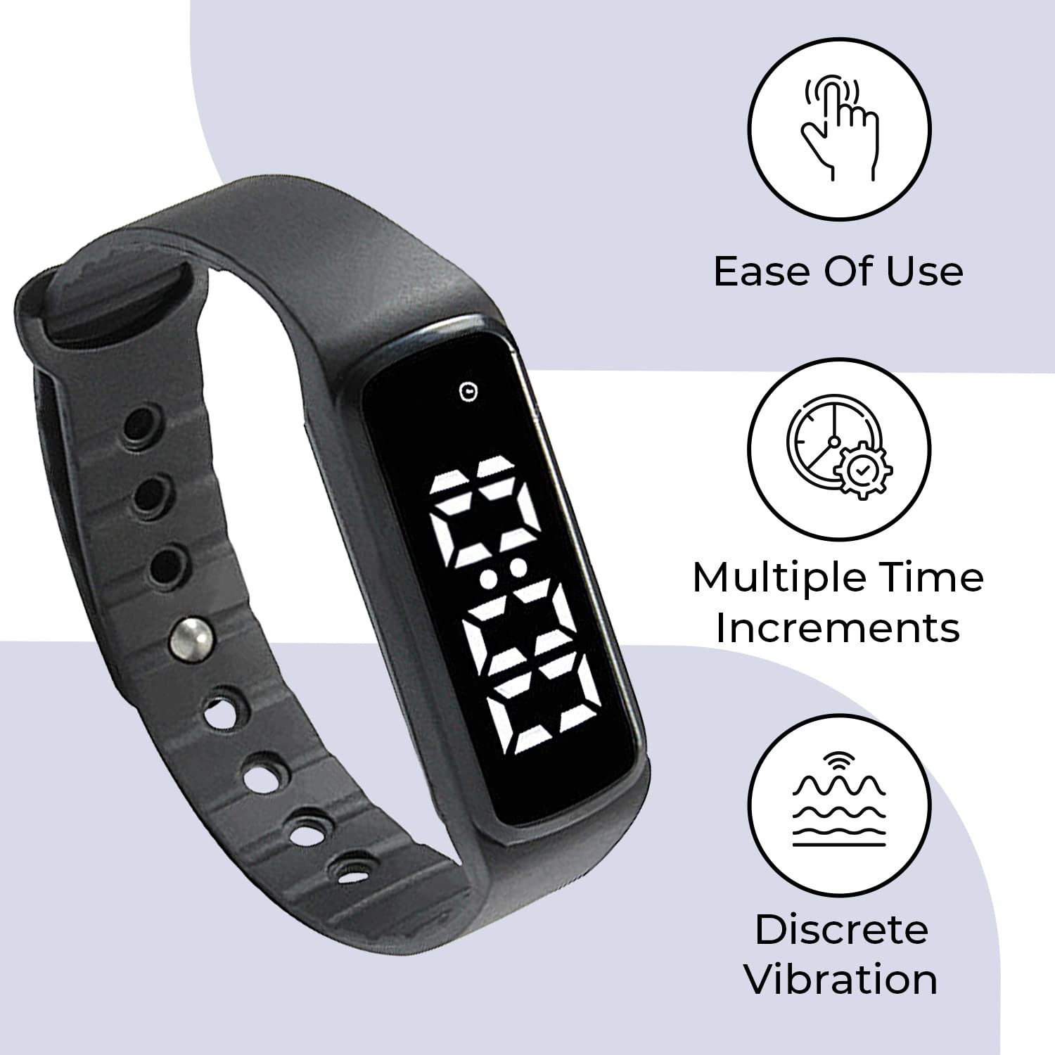 Sensory Wrist Timer for , Teachers, Students, Simple Reminder with Silent Ala...