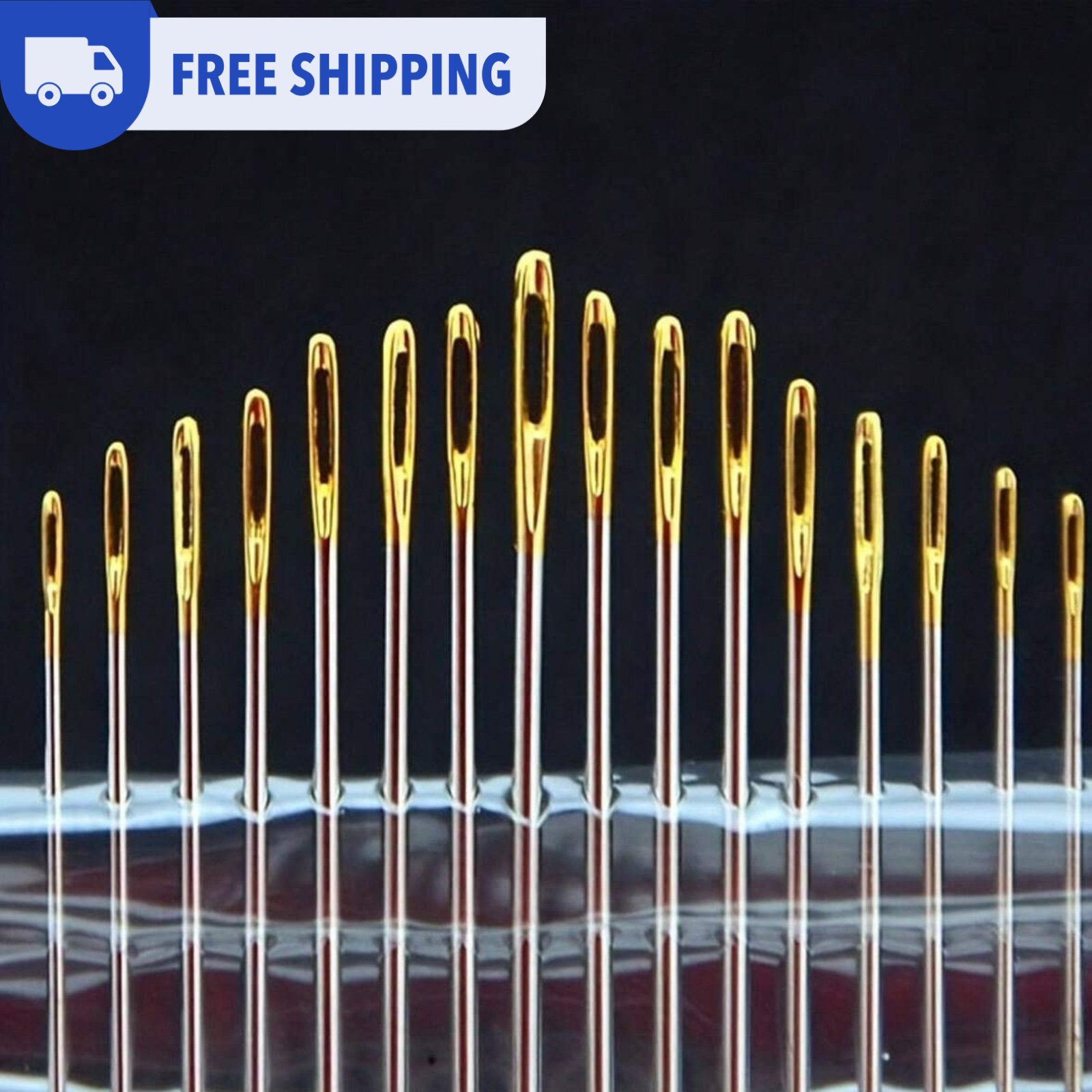 16 Pcs Hand Sewing Needles Large Eye Stitching Embroidery Needles for DIY Crafts
