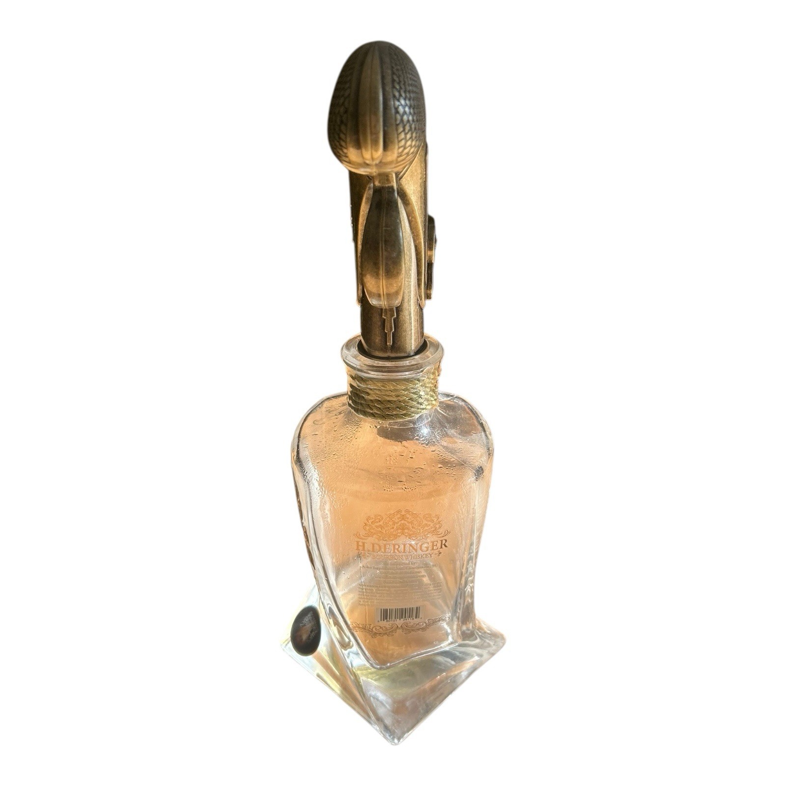 Empty H Deringer Bourbon Whiskey Bottle American Craftsmanship Limited Edition
