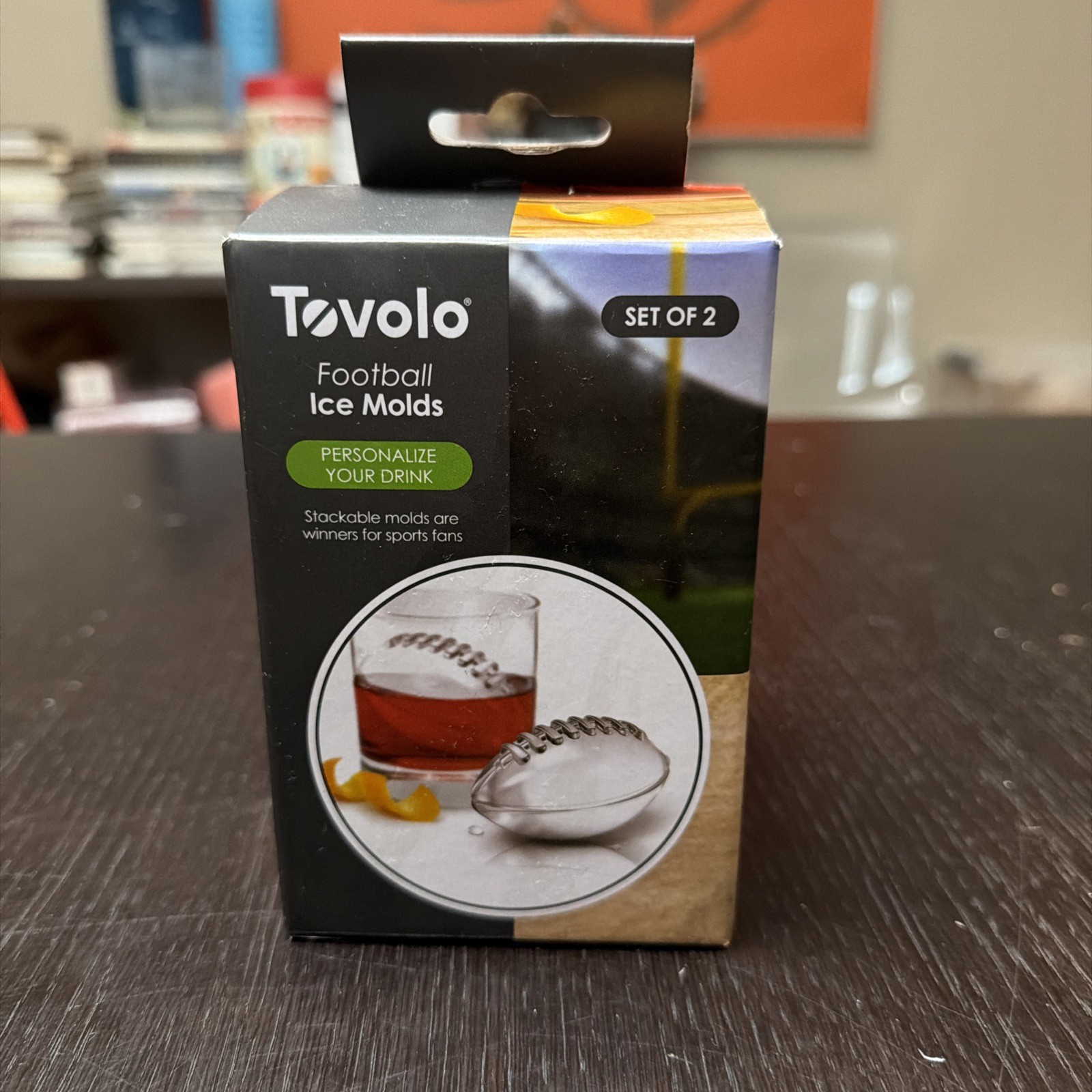 Tovolo Ice Molds for Football Set of 2 New In Box Football Shaped Ice