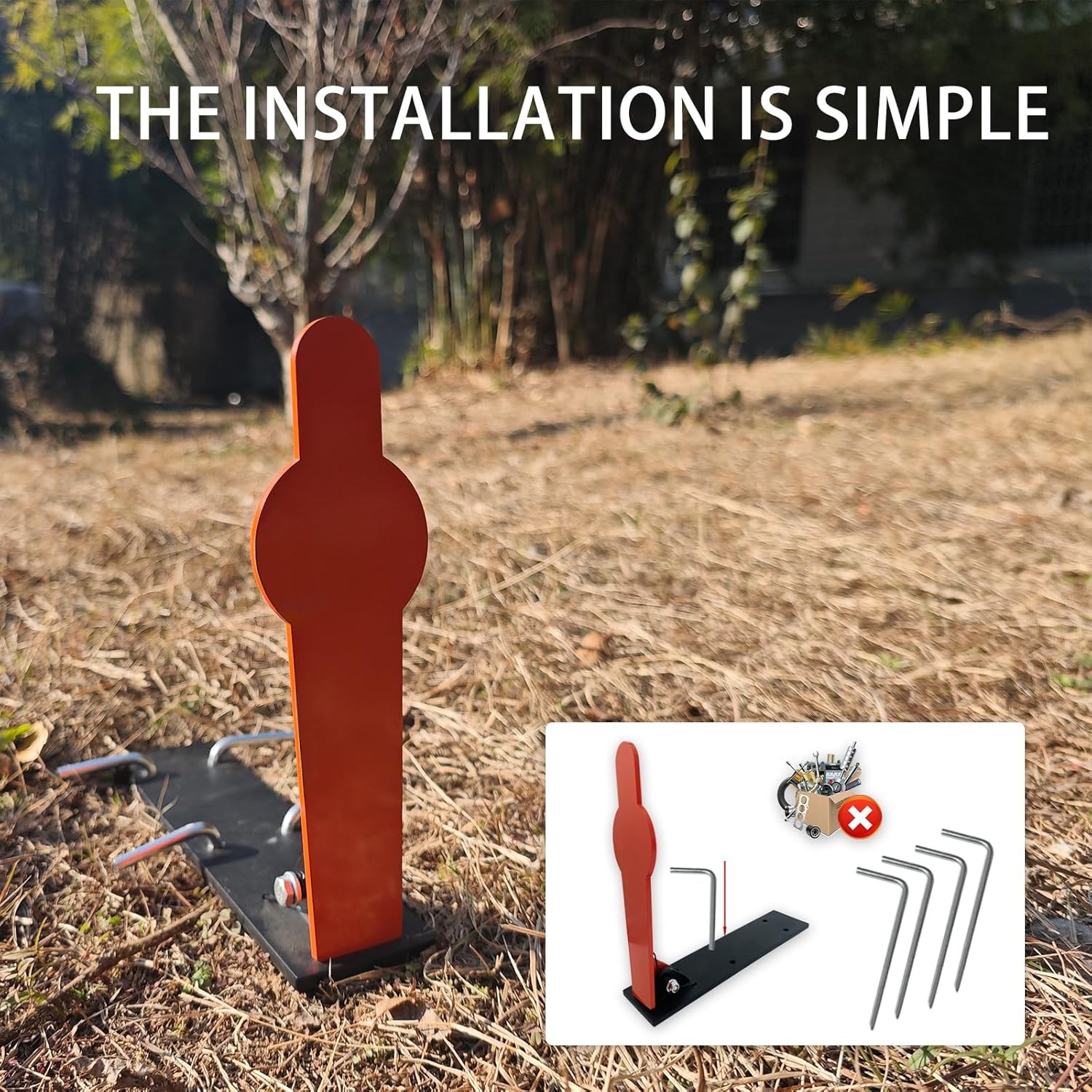 9" AR500 Steel Auto Reset Popper Shooting Target for Precision Practice