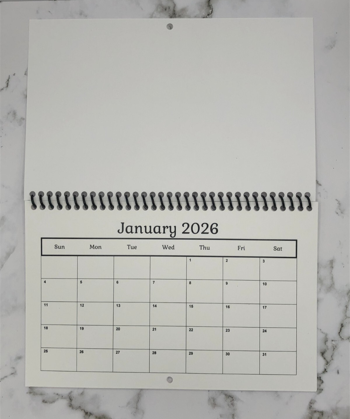 2026 Blank Calendar - 5.5" x 8.5" LOT of 10 - DECORATE, STAMP, DESIGN YOUR WAY