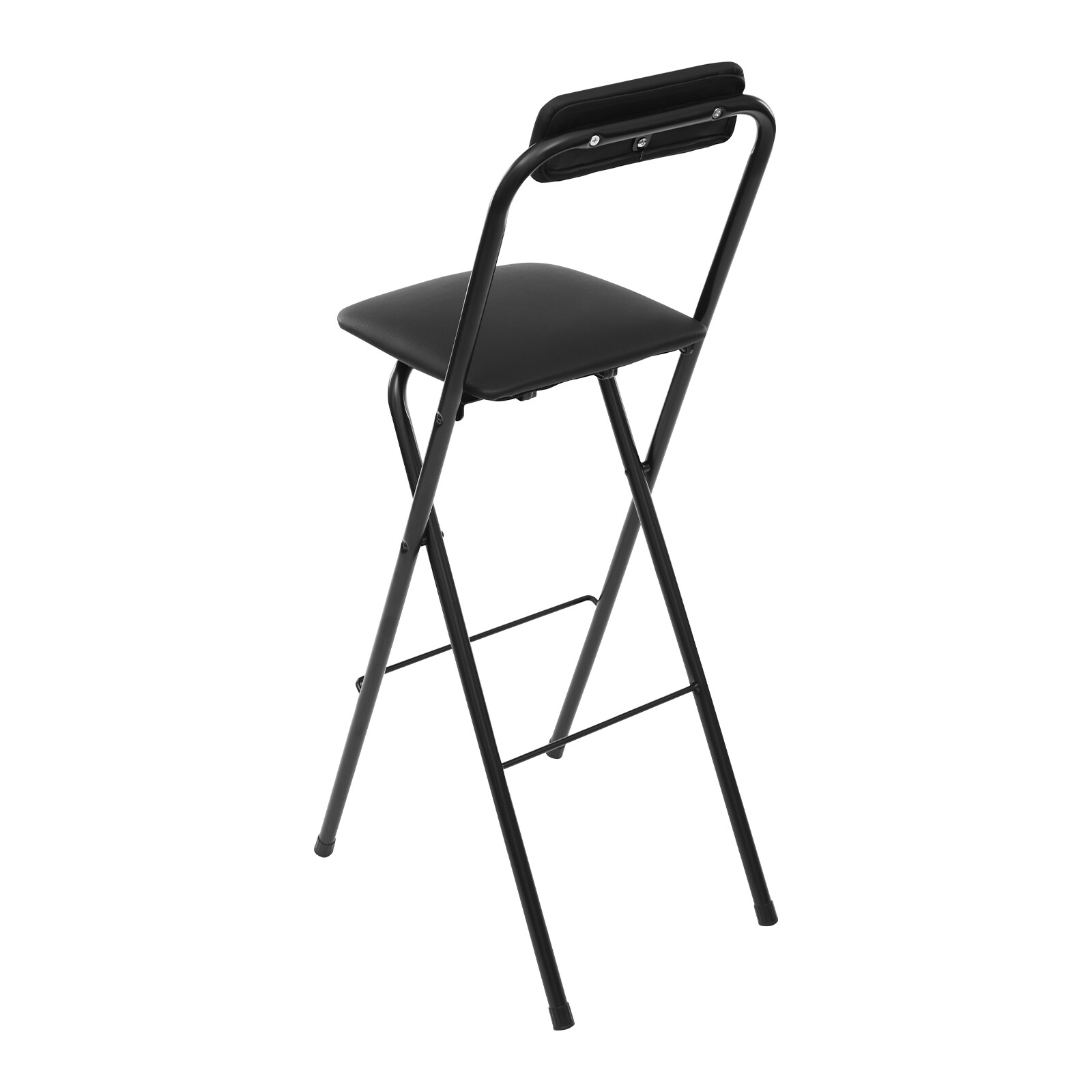 70cm Folding Bar Stool with Backrest, Portable Tall Foldable Counter Chair