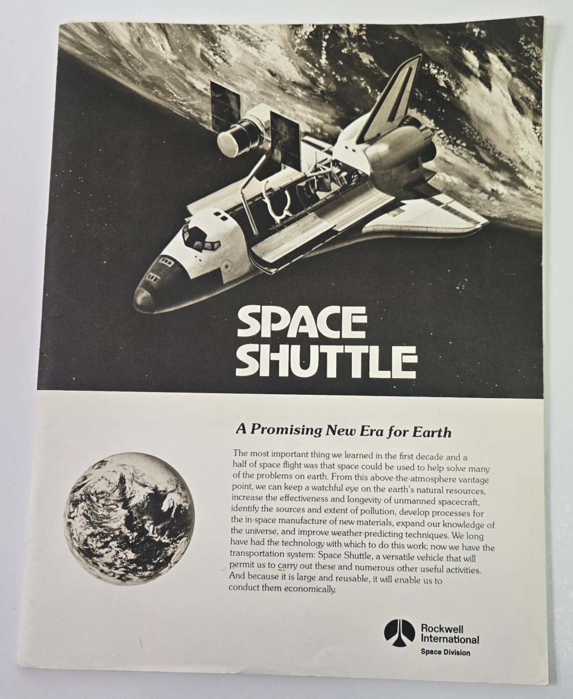 Space Shuttle Orbiter Original Brochure Rockwell International