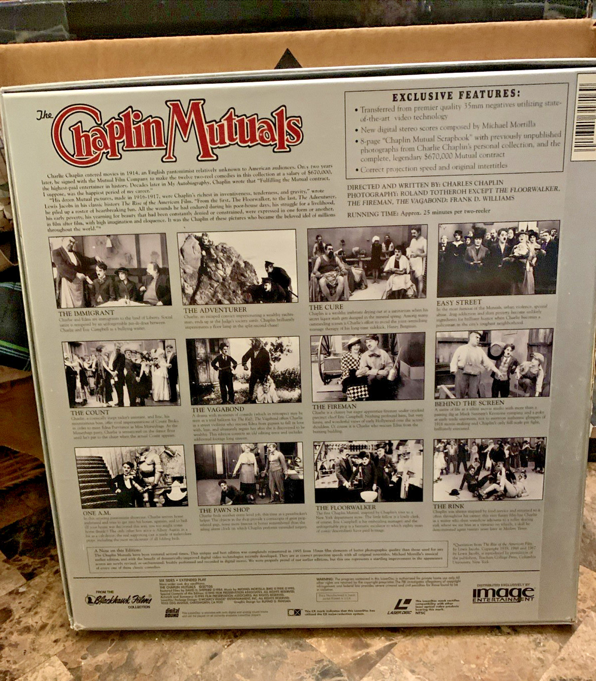 CHAPLIN MUTUALS - Laserdisc Box Set Charlie Chaplin LD