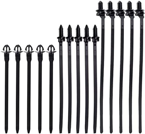 Push Mount Wire Ties, Snap in Zip Tie Automotive Clips Nylon Wire Harness Cli...