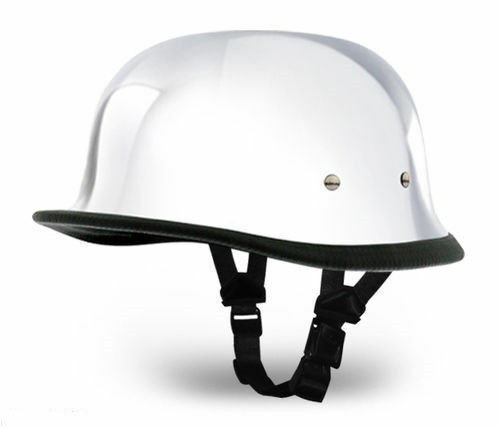 Chrome German Novelty Motorcycle Helmet - Free Shipping