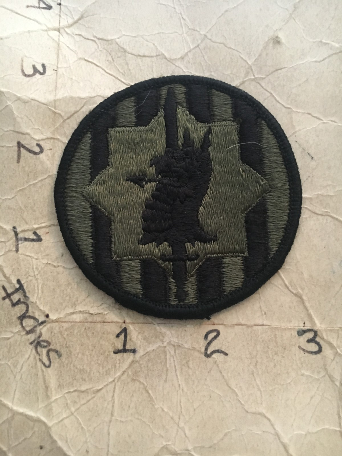 US Army 89th M.P. Brigade m/e subdued patch 10/9/25
