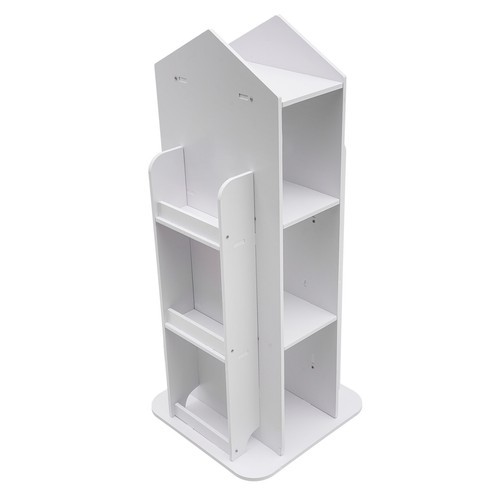 3-Tier Rotating Bookshelf, Kid Spinning Bookshelf, 360° Display Storage Bookcase