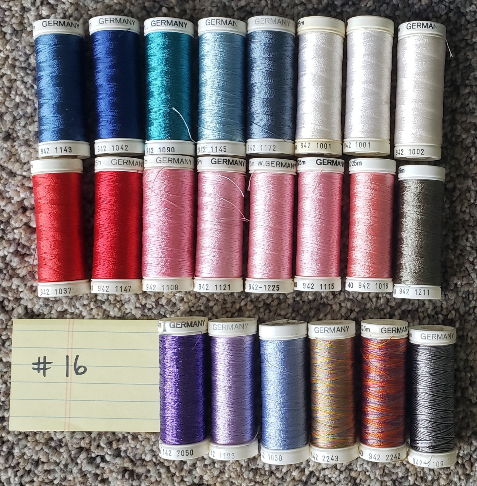 22 NEW Spools Sulky Embroidery Thread 250 yds each