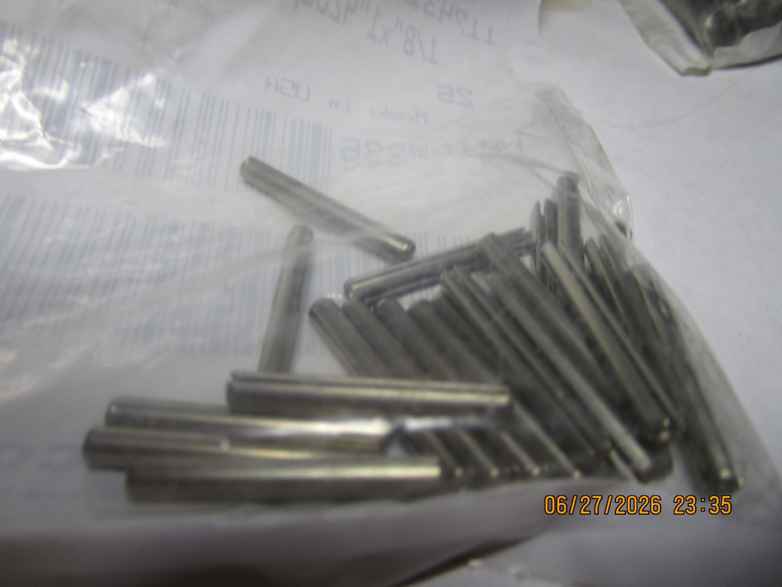 1/8" x 1" 420 Stainless Steel Slotted Spring Pin QTY 25