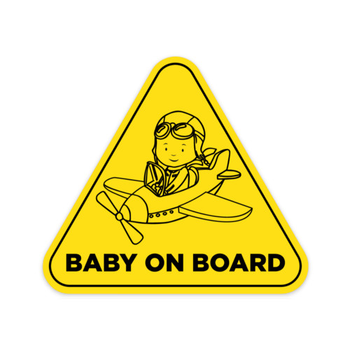 "Baby on Board" Airplane Sticker - Perfect for anyone with a Little Co-Pilot