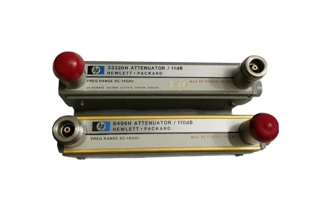 Genuine HP 33320H/11dB + 8496H/110dB Programmable Step Attenuator (Fresh Pull)