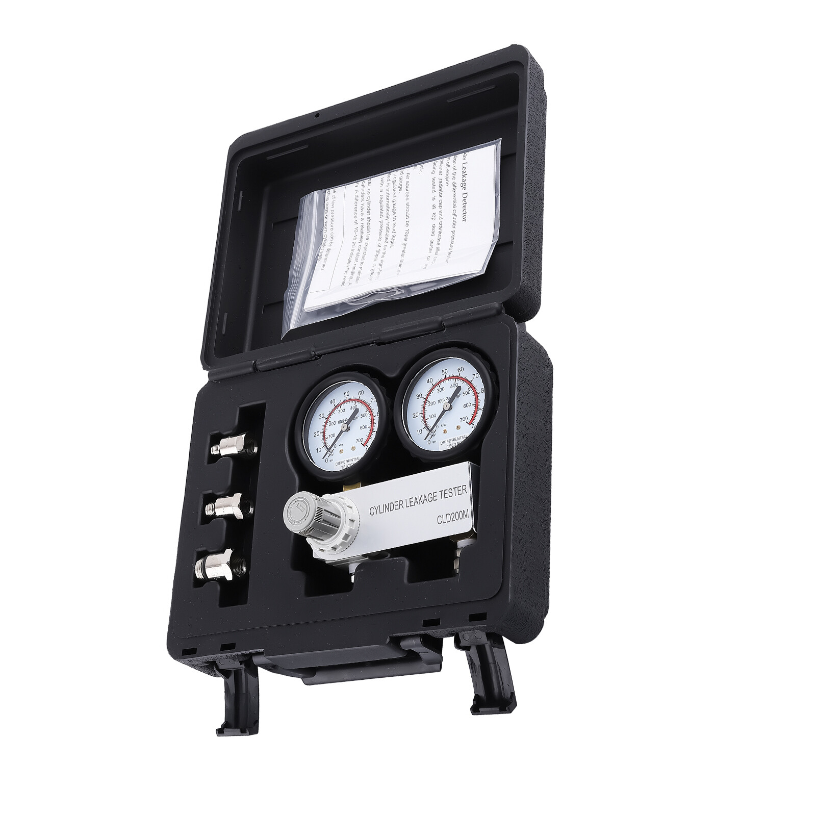 Cylinder Leak Down Tester Engine Compression Diagnostics Test Tool Kit Gauges
