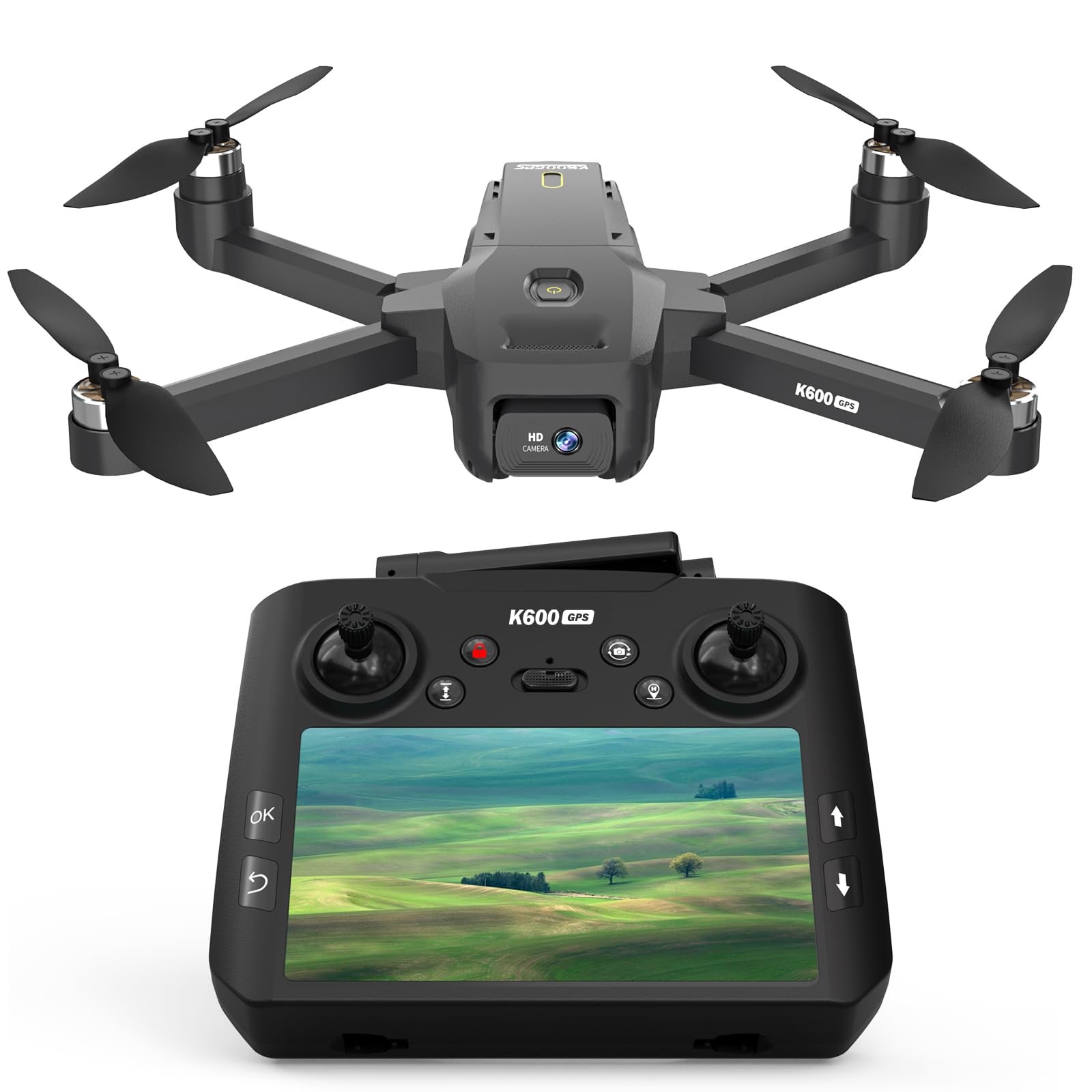 GPS Drone with EIS Camera 4.5" LCD Screen on Controller, FPV Drones