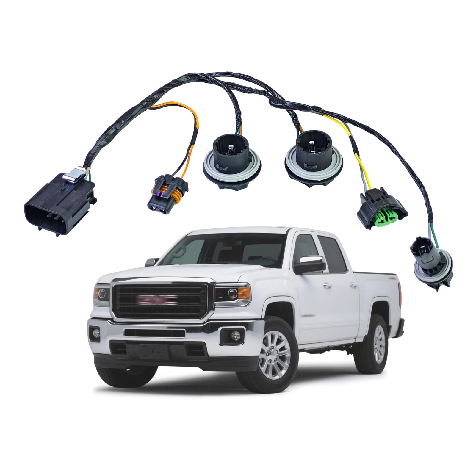 Headlight Wiring Harness 15841610 Compatible with 2007-2013 GMC Sierra...