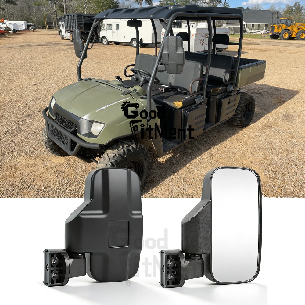 For Polaris Ranger 700/800 2Pcs UTV Rear View Side Mirrors 1.75"-2" Roll Bar US