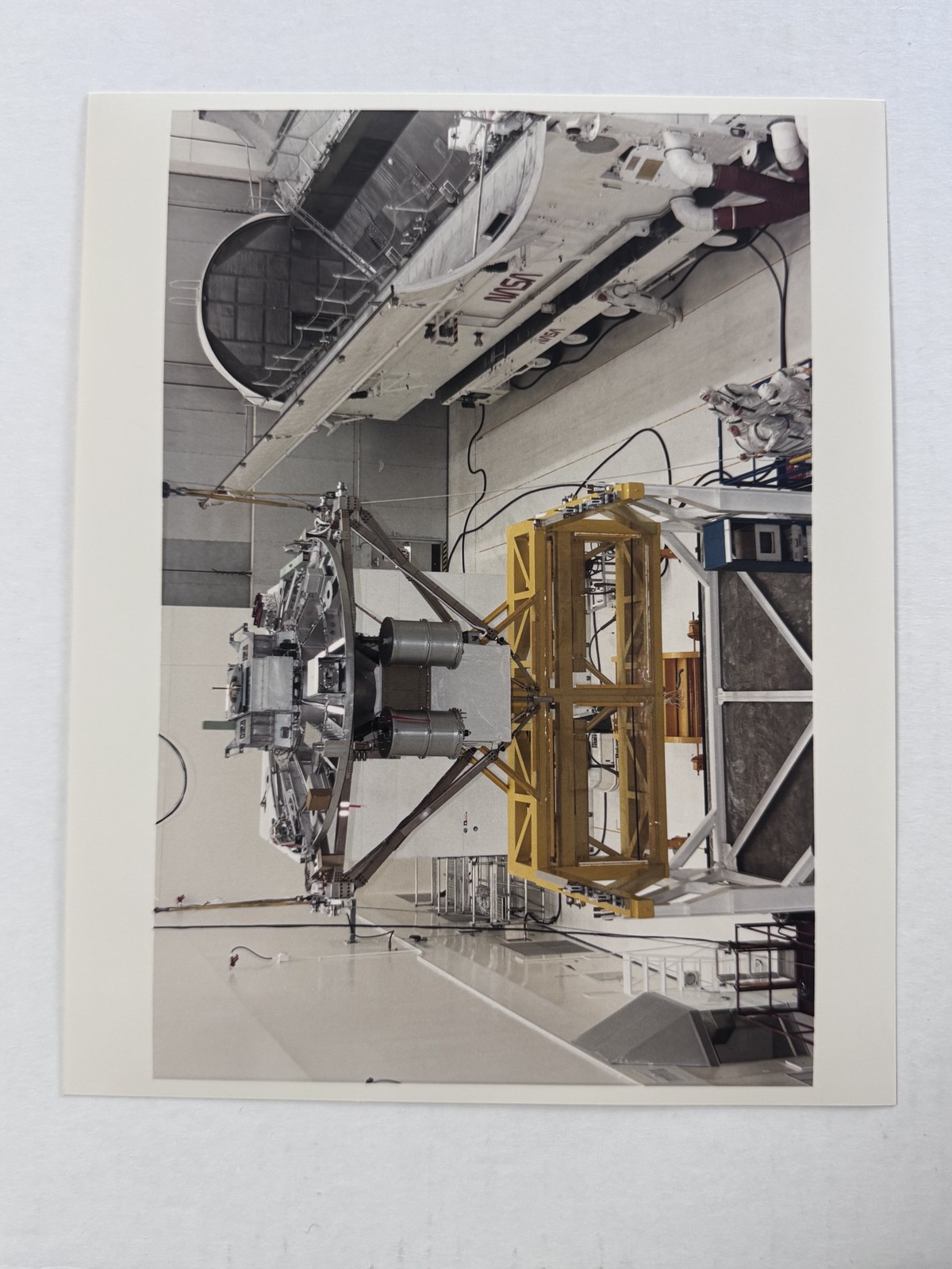 NASA STS-60 Wake Shield Facility Transfer to Payload Canister Press Photo B