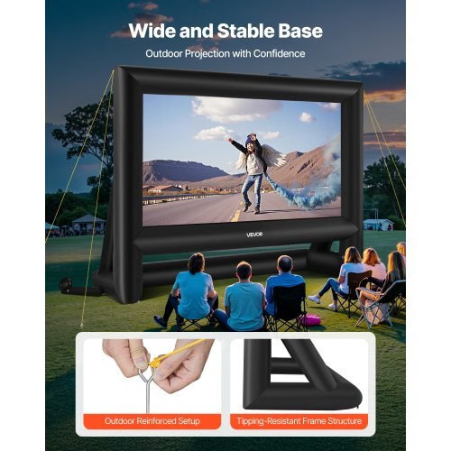 20FT Inflatable Movie Screen, Inflatable Projector Screen with Portable Storage