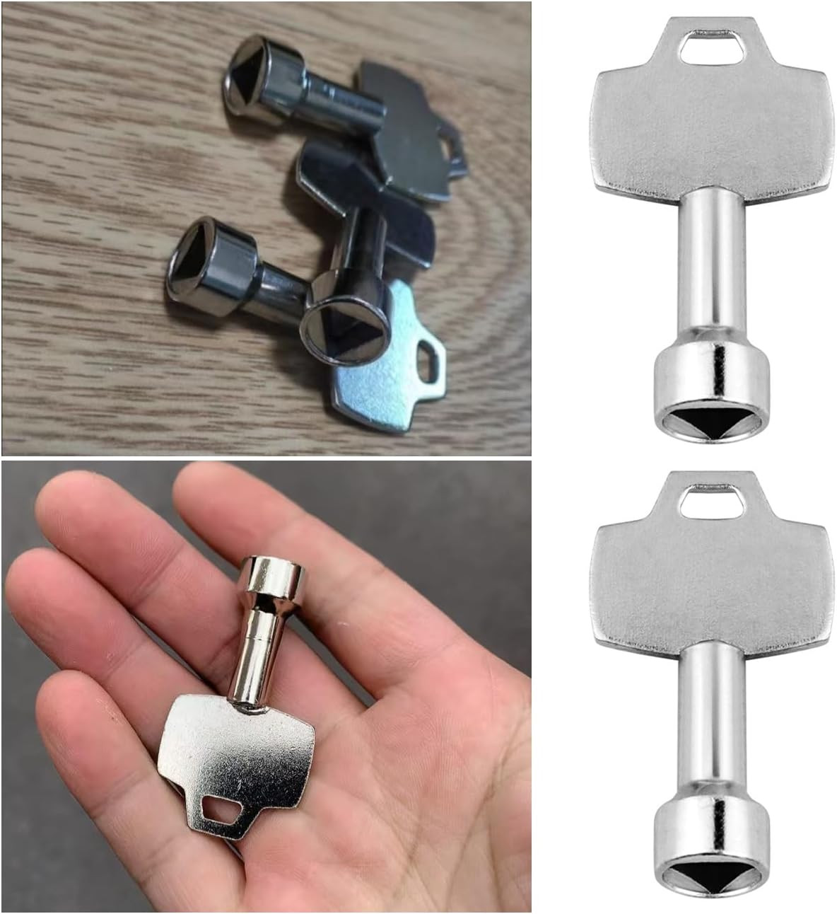 5 Pack Trash Can Key Utility Keys Triangular Socket Key Cabinet Key Triangle Sp