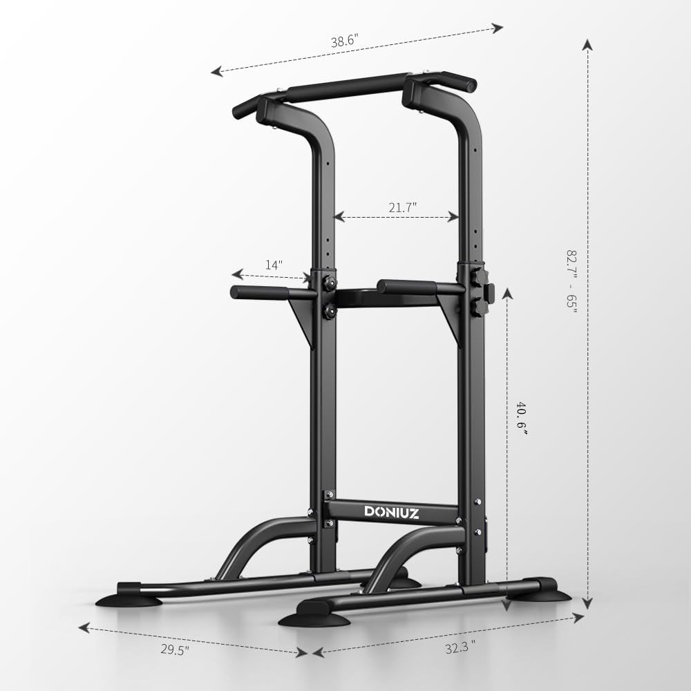 Power Tower Pull Up Bar and Dip Station, Multi-Function Home Gym