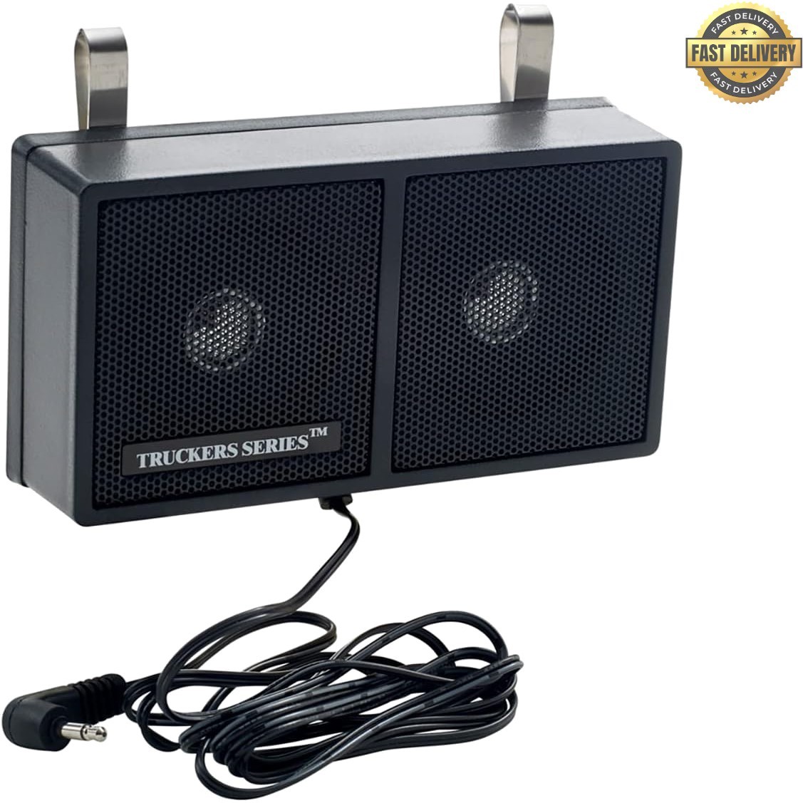 Compact 6 Watt Visor-Mount CB Speaker with 6-Foot Cord for Optimal Communication