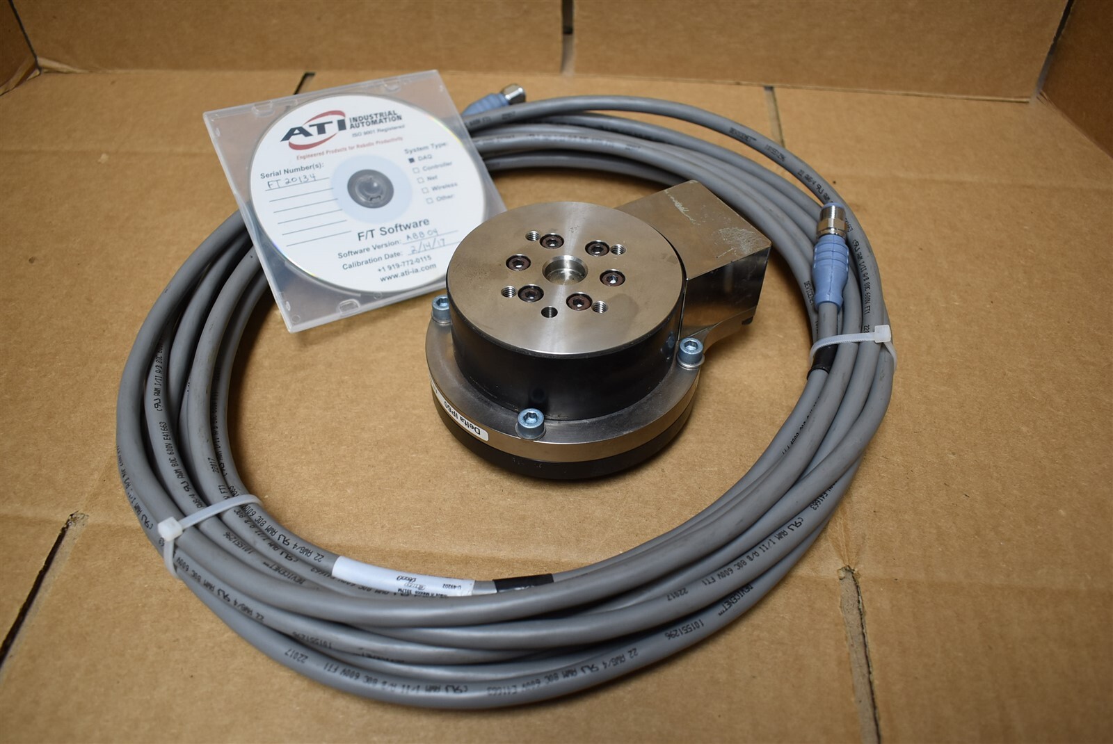 ATI Industrial Automation Delta IP60 F/T Sensor w/ Cable & Software SI-165-15