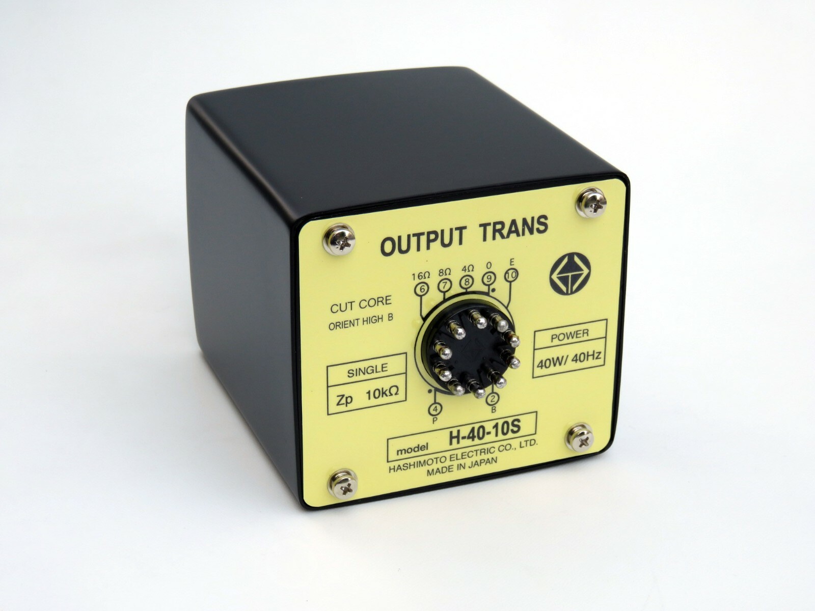 Hashimoto Output Transformer H-40-10S 40W Single 10K/16,8,4 for 845,VT-4C, UV211