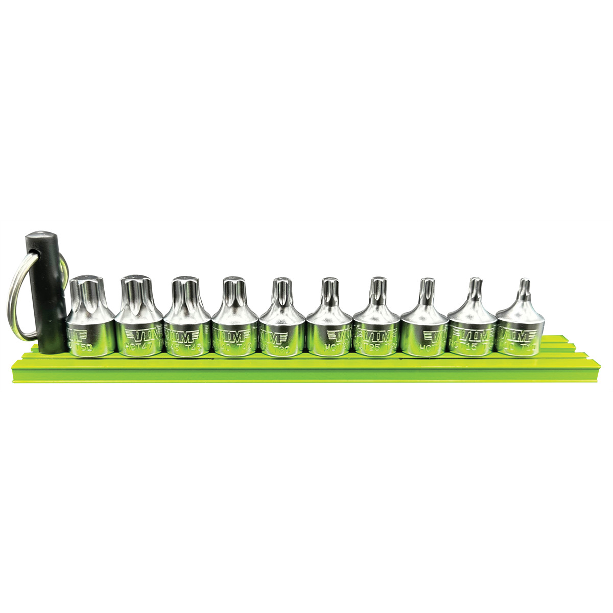 VIM Tools HCT1050A Stubby Half Cut Torx Driver Set 10 Piece Magnetic Rail