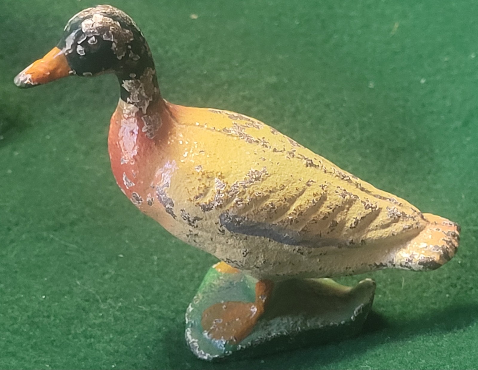 Vintage Painted Cast-Iron Mallard Duck Bottle Opener 3" long. By Wilton Products