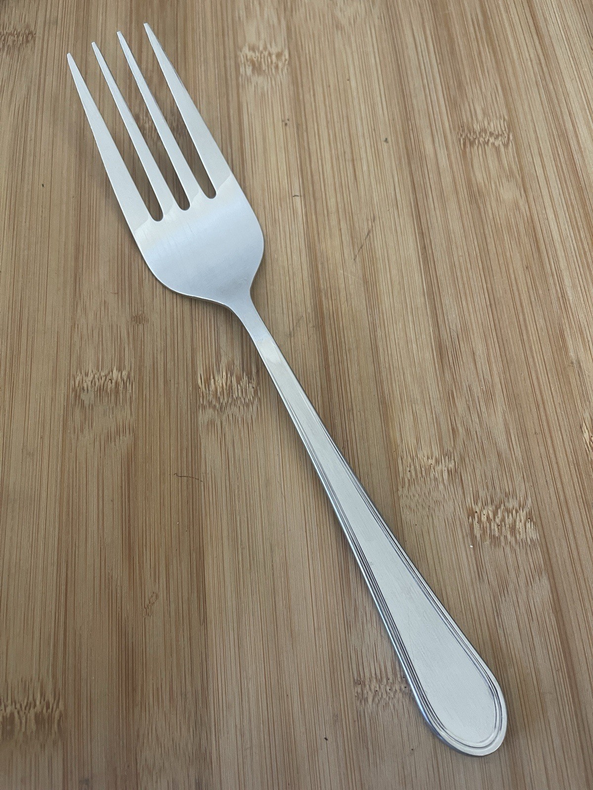 gs Gourmet Settings MELODY Stainless Outlined Round Tip MEAT SERVING FORK 10"