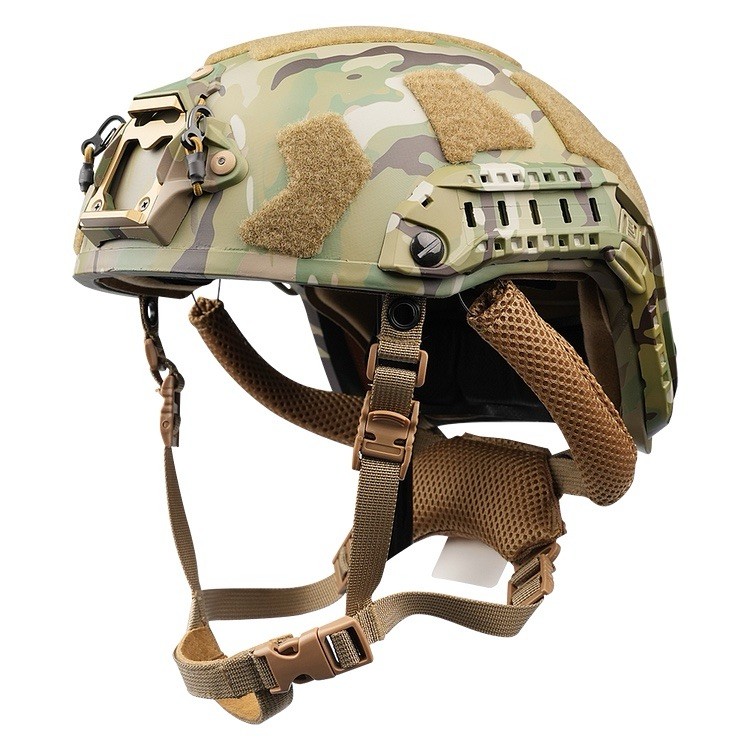 Sz (XL) Camo Kev Ballistic Fast Helmet L110 Level IV 7.62x51mm Rifle Protection.