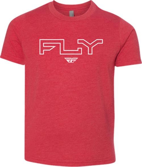 Fly Racing 354-0309YM Youth Fly Edge Tee Red - Youth Medium